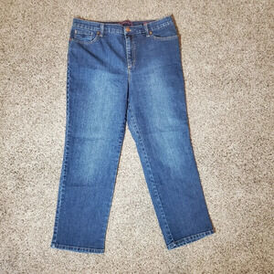 Gloria Vanderbilt Women's Size 14P Amanda High-Rise Dark Wash Jeans